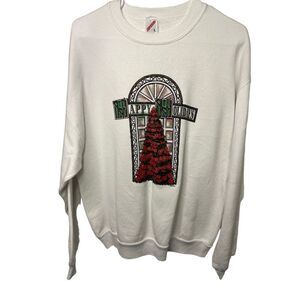 Vintage Happy Holidays White Crewneck Sweatshirt